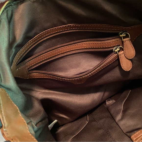 Lucky Brand Buckman Tote in Cognac with zipper close and zip pockets NWT - Picture 13 of 16